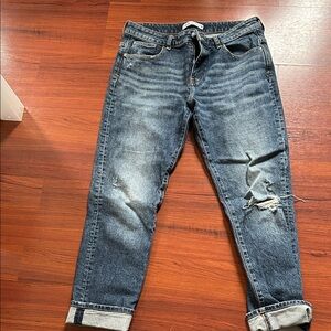 Women’s Distressed Blue Jeans